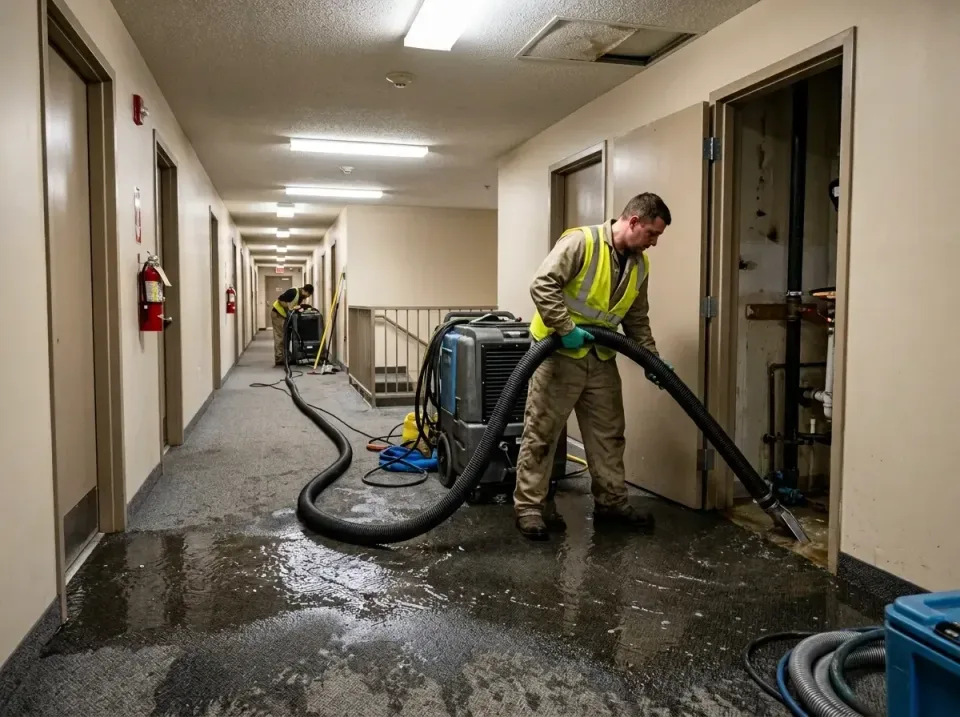 multi-unit-apartment-hallway-f-005 — frequently asked questions, Emergency Burst Pipe Water Extraction & Removal in West Cla…